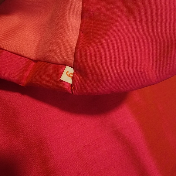 Vintage Pink Boogies Thai 100%  Puff Silk  Jacket  & Dress Set - Picture 14 of 17